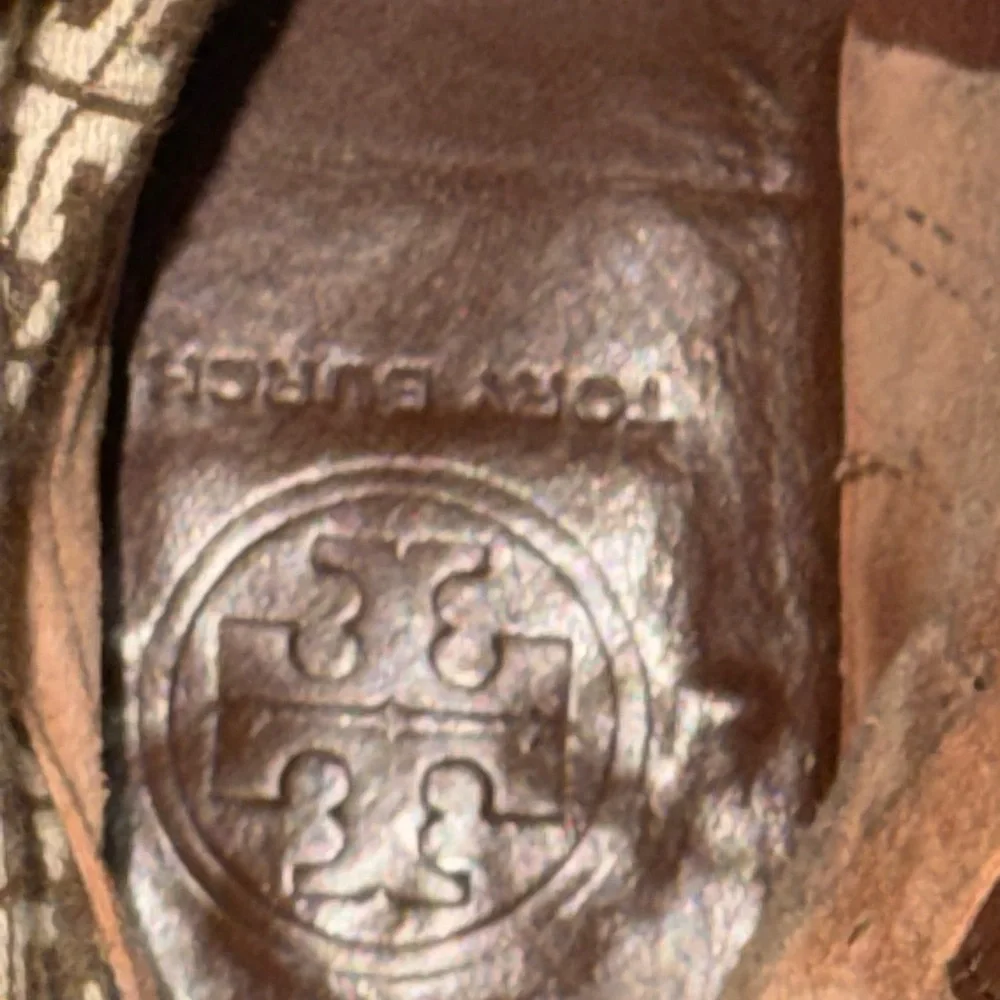 Tory Burch Brown Leather & Monogram Quilted Boots
